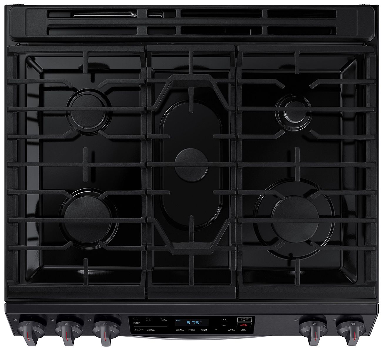  ADA 6 Cu. Ft. Fingerprint Resistant Black Stainless Steel Front Control Slide-In Gas Range