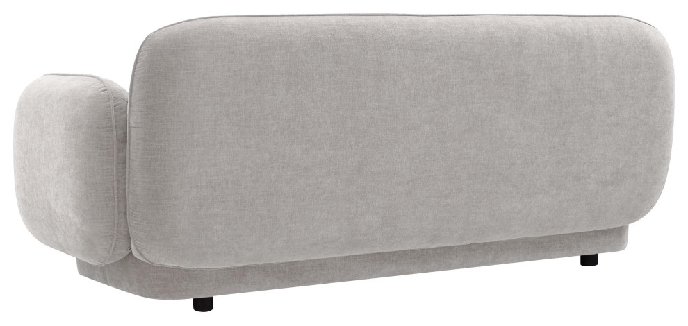 Kandor Stone Gray Textured Velvet Sofa   Transitional   Sofas   by First of a Kind USA Inc  Houzz