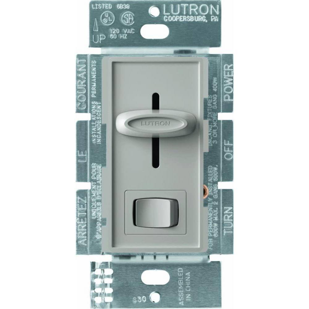 Lutron Skylark Dimmer Switch for Electronic Low-Voltage 300-Watt IncandescentSingle-Pole Gray (SELV-300P-GR) SELV-300P-GR