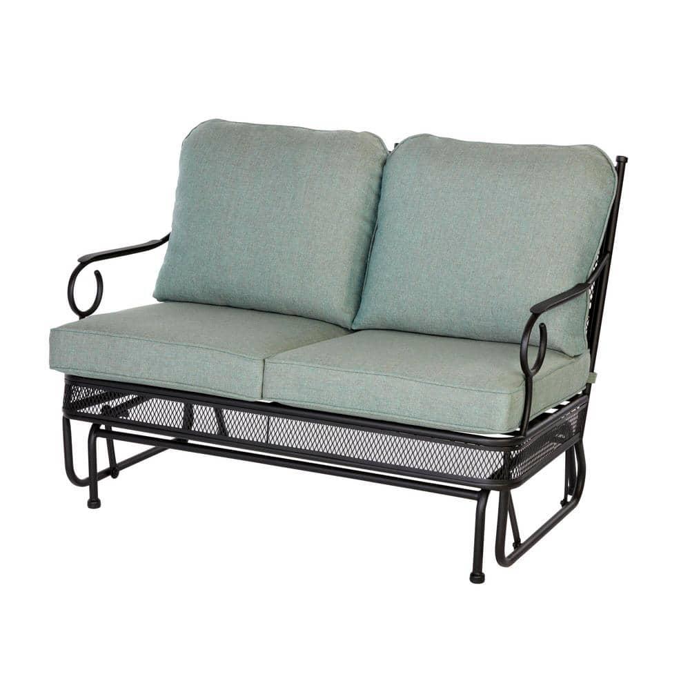 Hampton Bay Amelia Springs Outdoor Glider with Spa Cushions