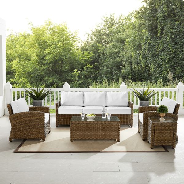 Bradenton 5Pc Outdoor Wicker Sofa Set - Sunbrella