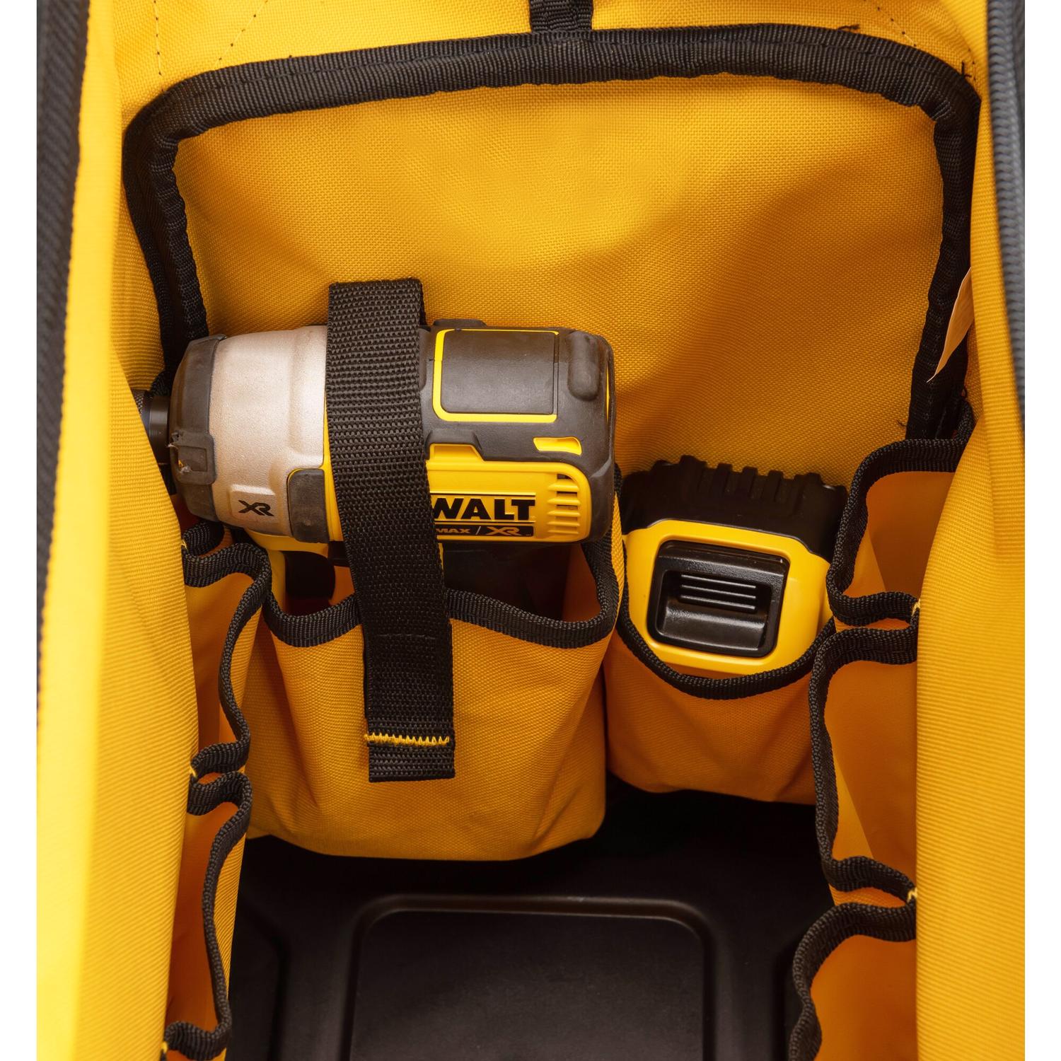 DW Ballistic Nylon All-Purpose Tool Bag 33 pocket Black/Yellow 1 pc