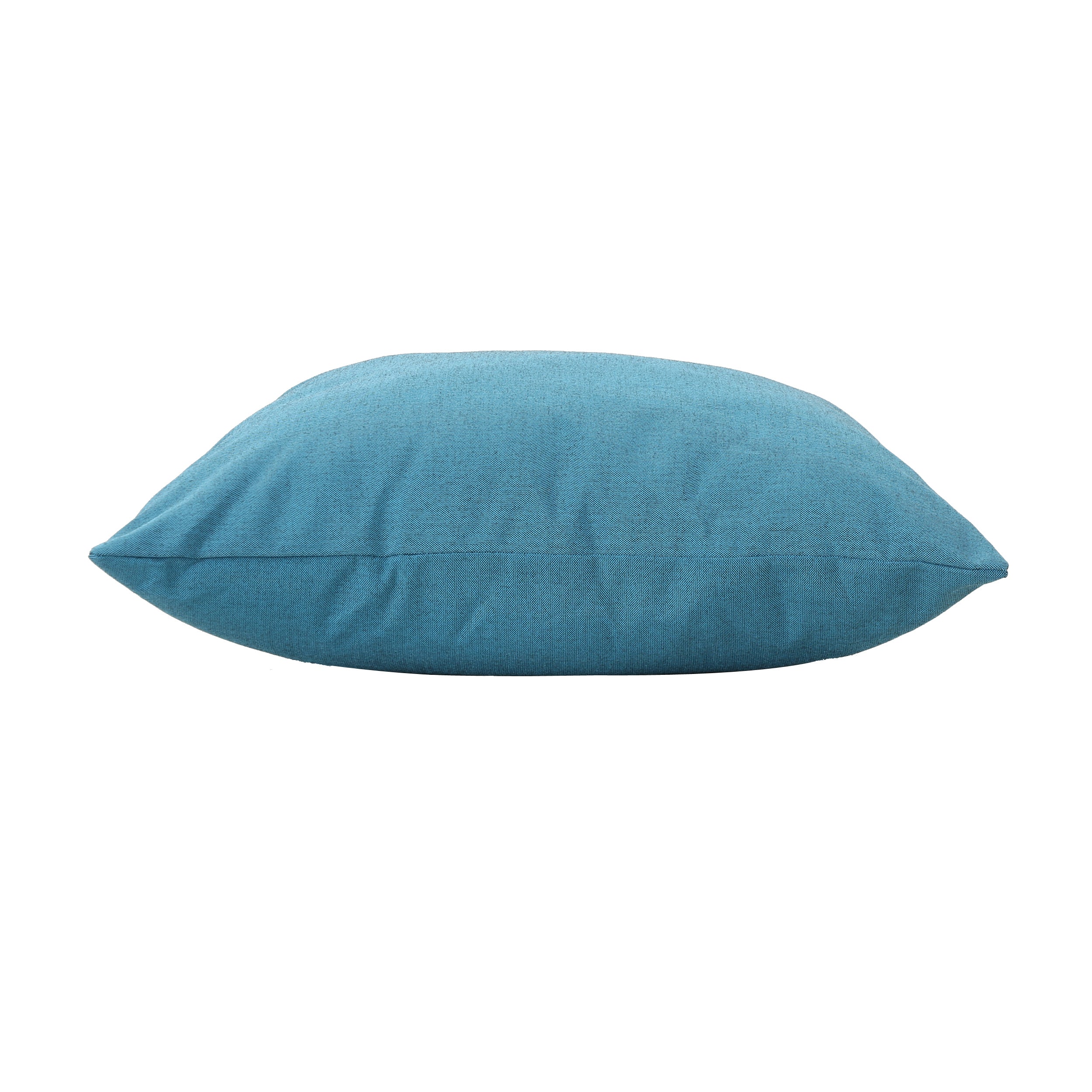 Misty Indoor Teal Water Resistant Small Square Throw Pillow