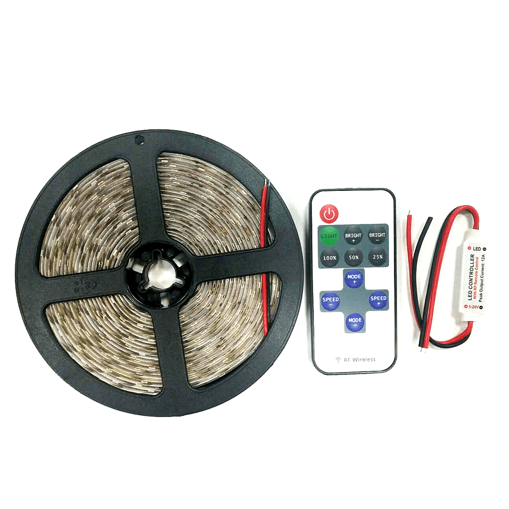 Wireless Waterproof LED Strip Light 16.4ft For Boat / Truck / Car/ Suv / Rv Red