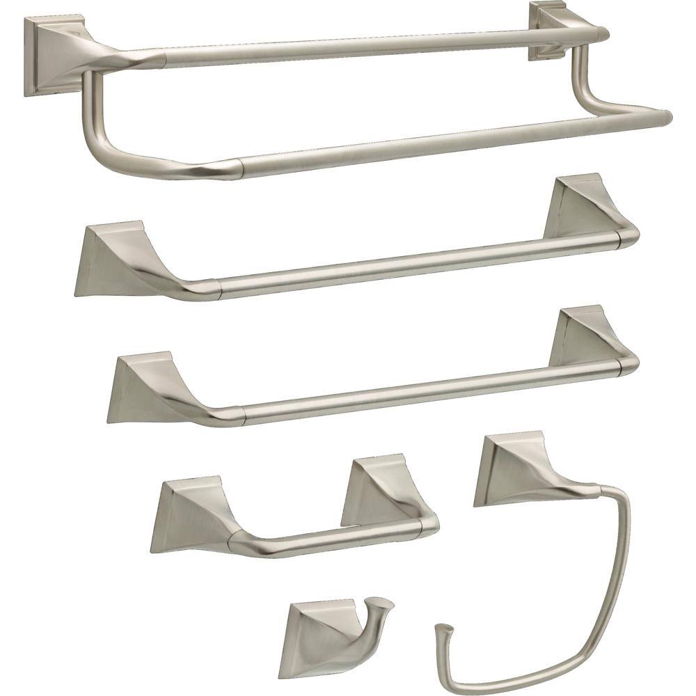 Delta Everly 24 in. Double Towel Bar in SpotShield Brushed Nickel EVE25-DN