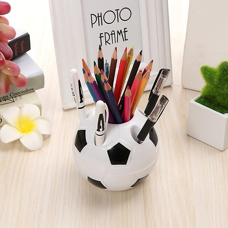 Football Pen Pencil Holder Soccer Shape Style Toothbrush Holder Desktop Organizer Container Table Decor For Kids Gifts