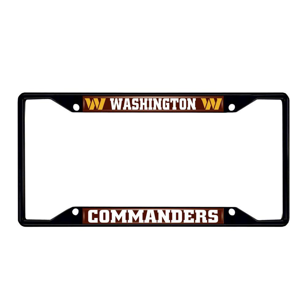 FANMATS Washington Commanders Metal License Plate Frame Black Finish 31376