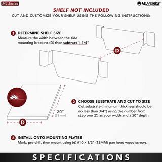 Rev-A-Shelf 22.5 in. D x 12 in. W x 20.63 in. H Mechanical Appliance Lift Mechanism with Soft Close RAS-ML-HDSC