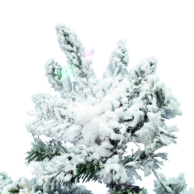 Vickerman Flocked Utica Fir Slim Artificial Christmas Tree