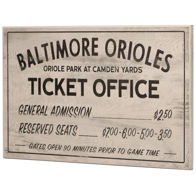 Mlb Baltimore Orioles Baseball Wood Sign Panel