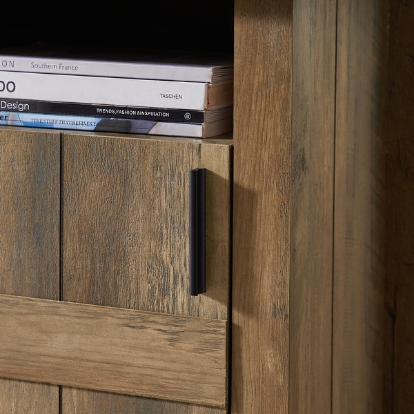 Wood Locker next to Sofa in Oak