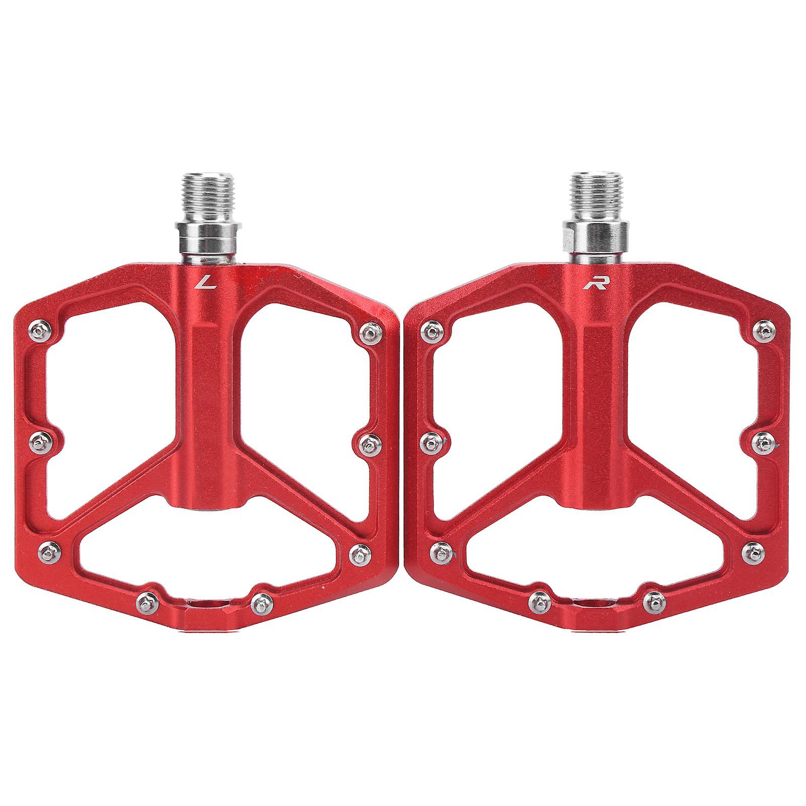 1 Pair Ztto Mountain Bike Pedals Aluminium Alloy Nonslip Bicycle Platform Flat Pedalsred