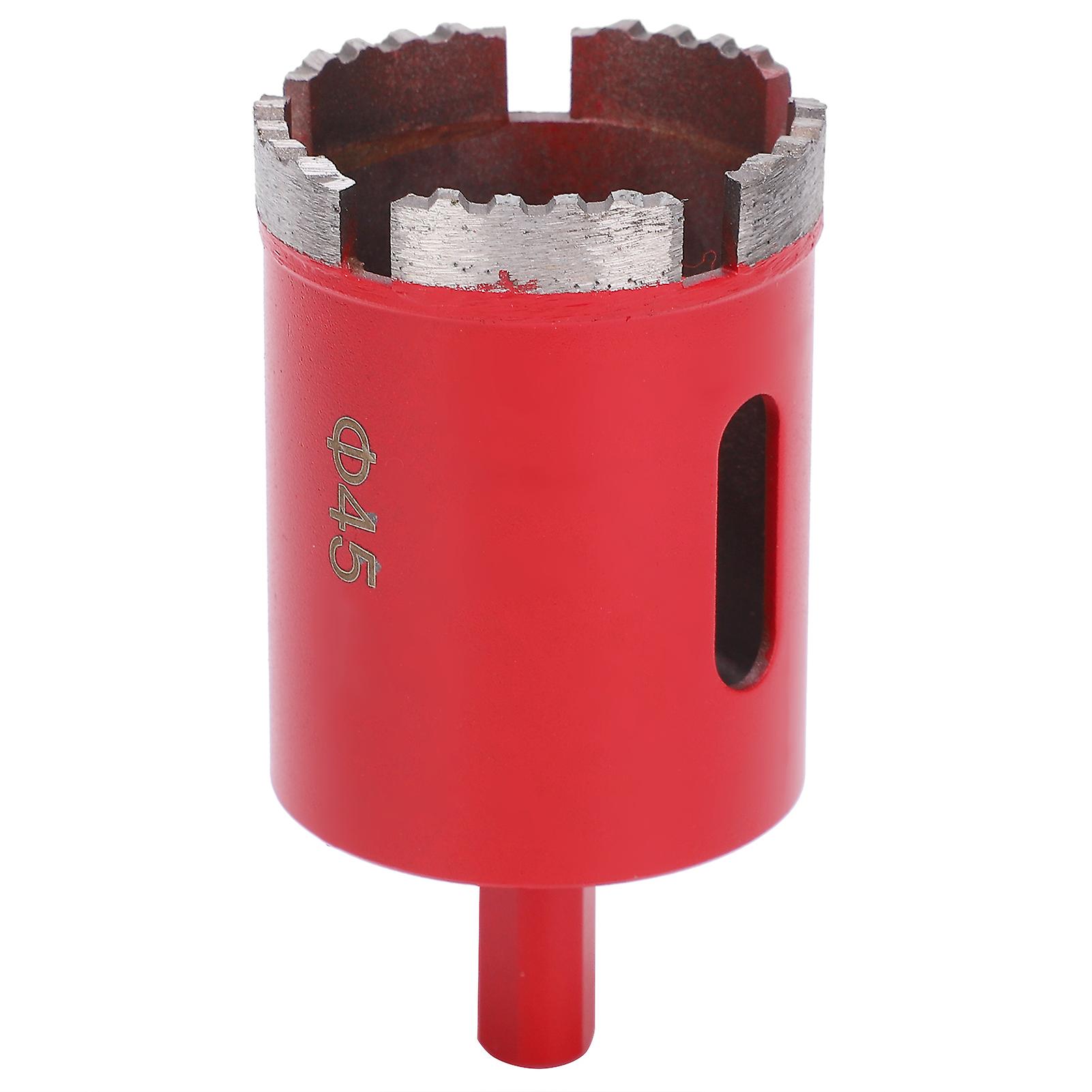 Saw Bit Wavetooth Red Diamond Coated Hole Opener Straight Handle Electric Drill Tool 45mm