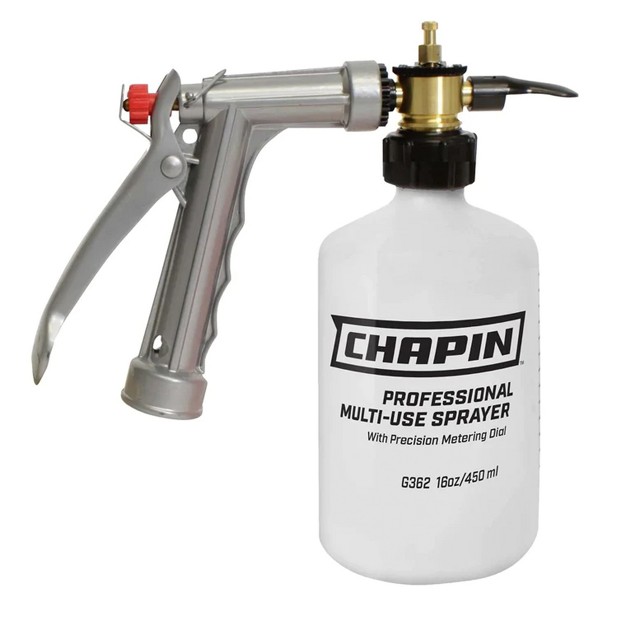 Chapin G362 16 Oz Professional Lawn amp Garden Hose End Sprayer W handle Removing Fan Nozzle Built in Anti siphon amp Lock On Sprays Up To 100 Pounds