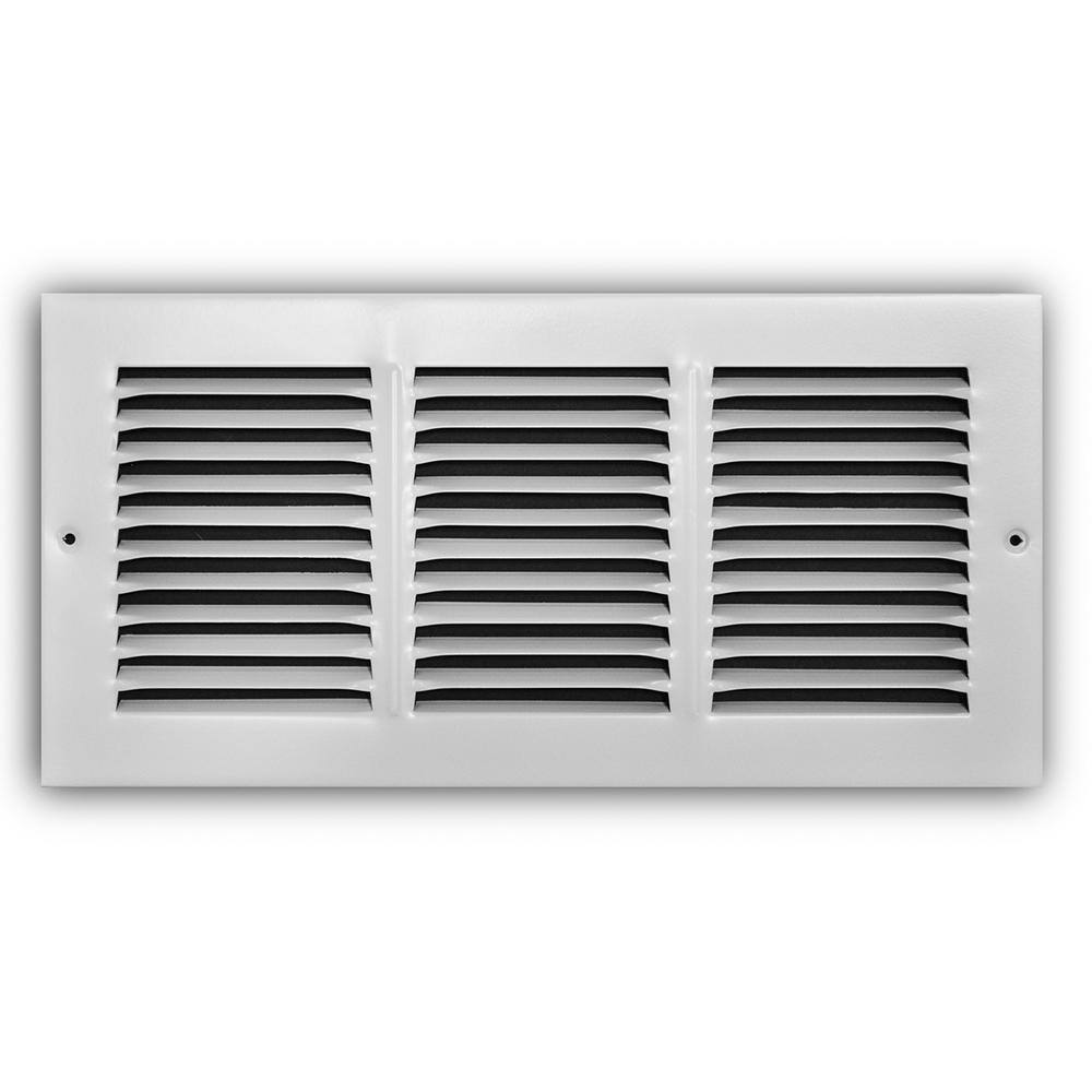 Everbilt 14 in. x 6 in. Steel Return Air Grille in White E17014X06