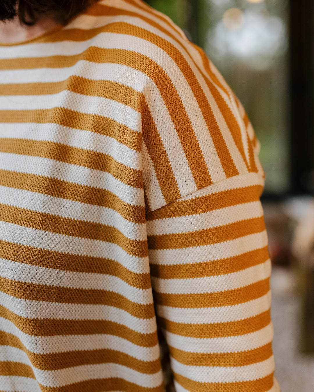 Panorama Striped LS T-Shirt - Amber Gold