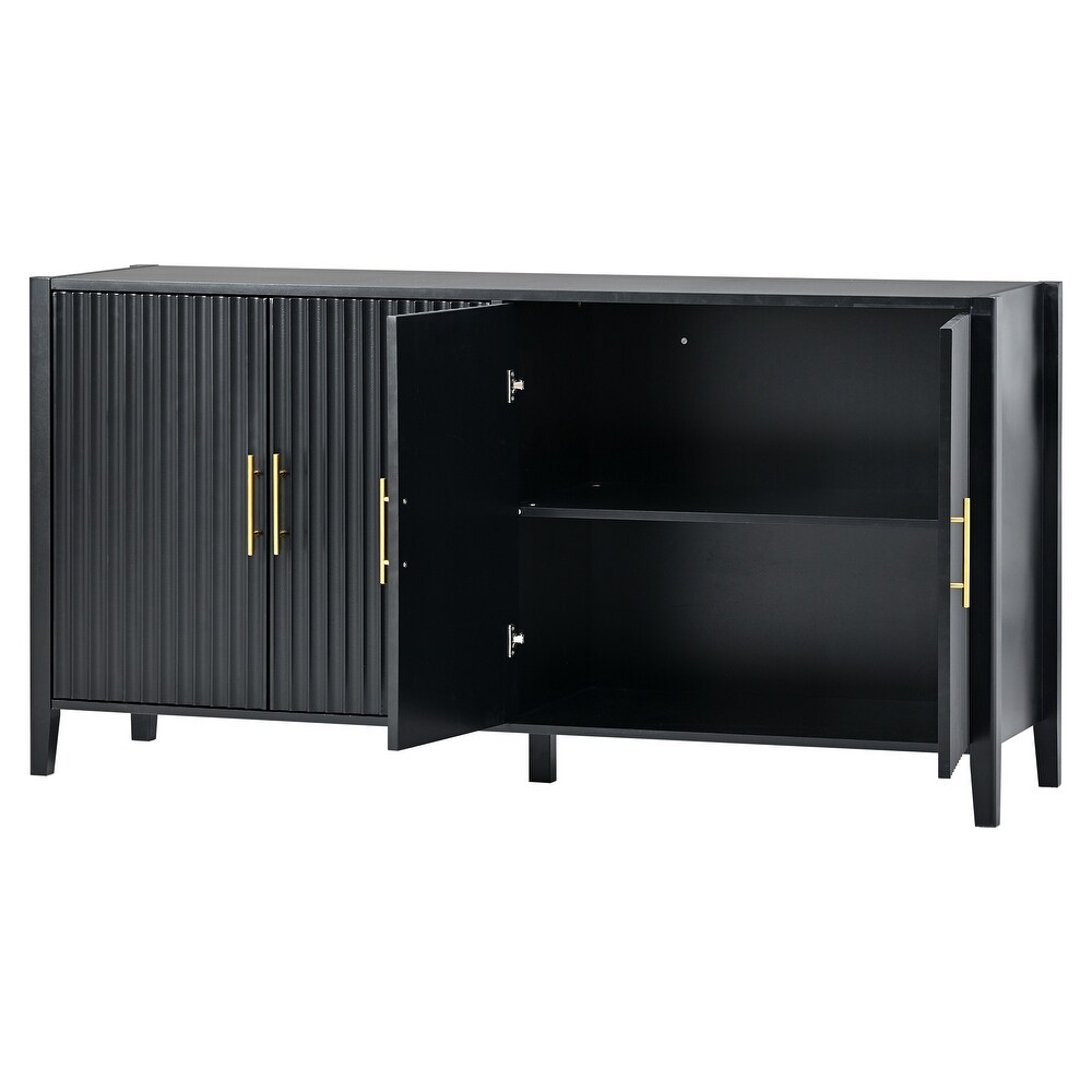 Hallway Storage Cabinet Rectangular Entryway Console Tables  Black