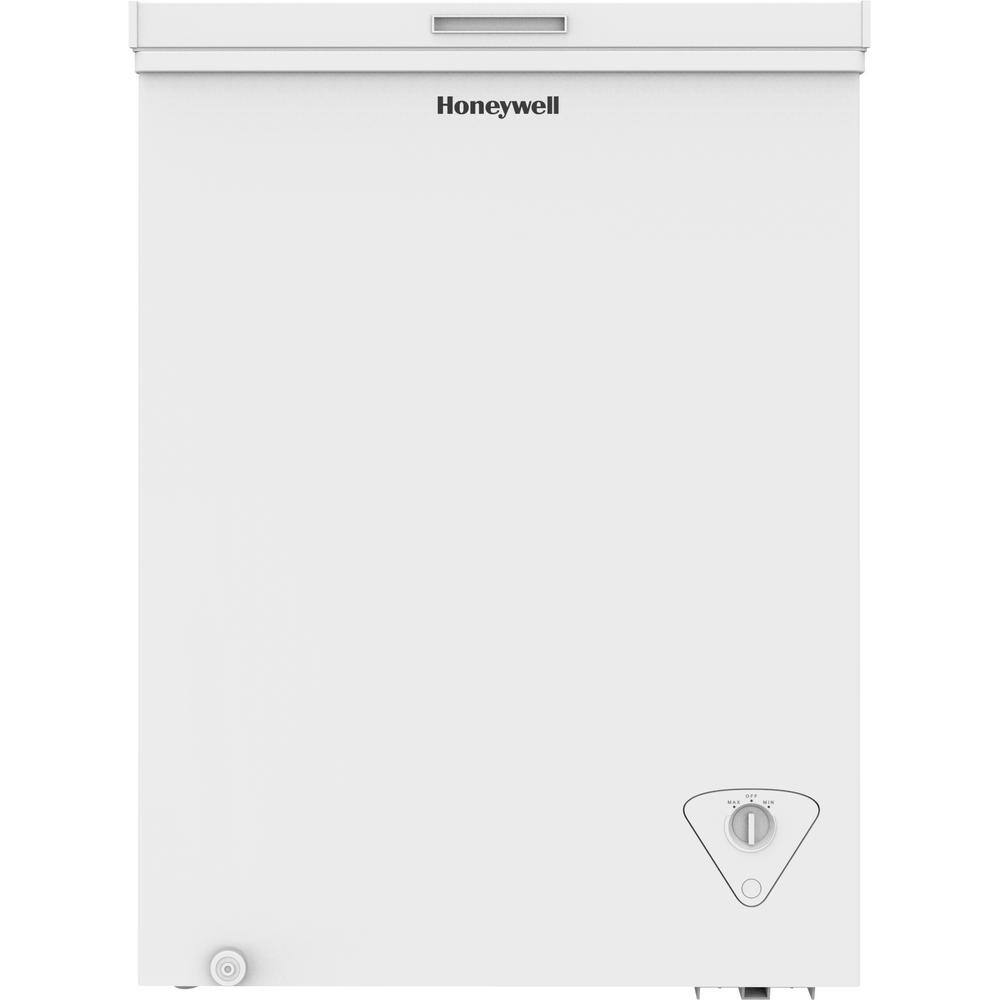 Honeywell 5 cu. ft. Chest Upright Freezer Manual Defrost with Storage Basket in White H5CFW