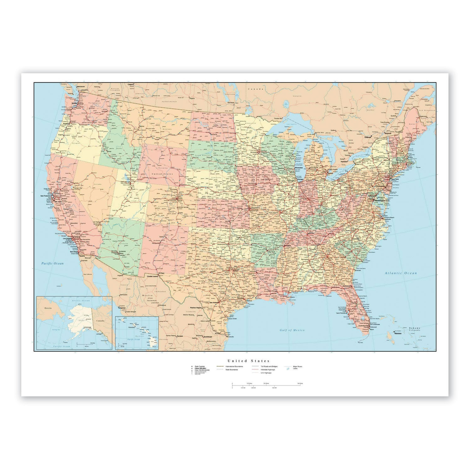 Laminated Wall Maps by Advantus AVT97643