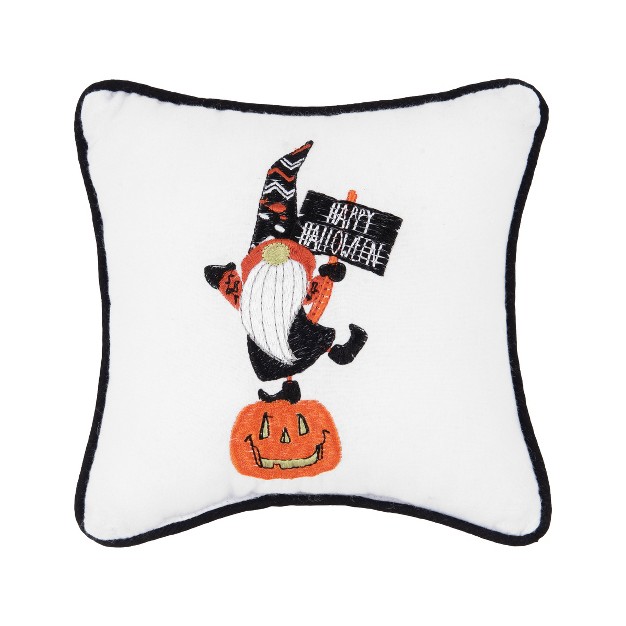 X 8 quot Halloween Gnome Embroidered Throw Pillow