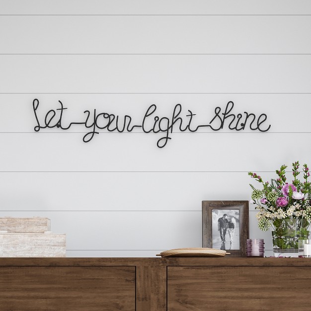 Cursive Metal Cutout Sign Black Lavish Home