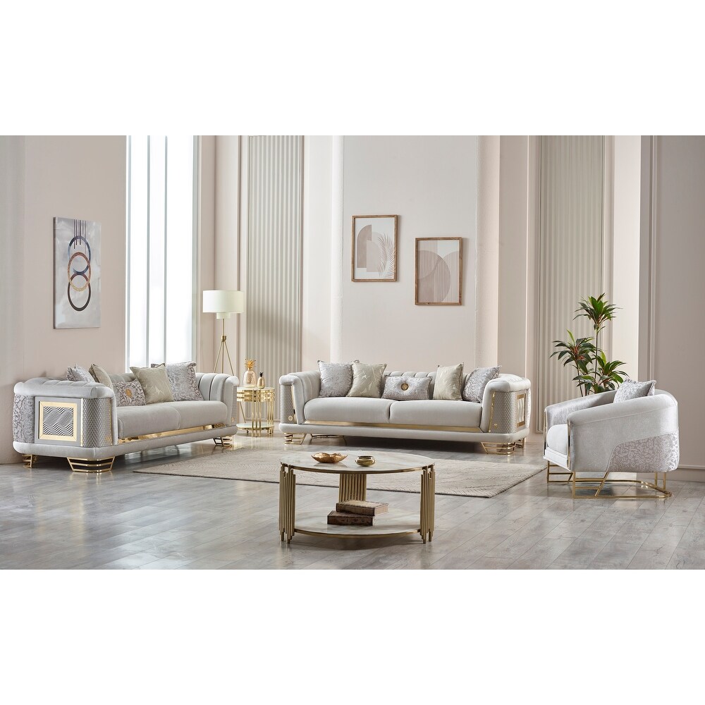 Romanste 3 Pieces Living Room Sets 2 Sofa 1 Chair