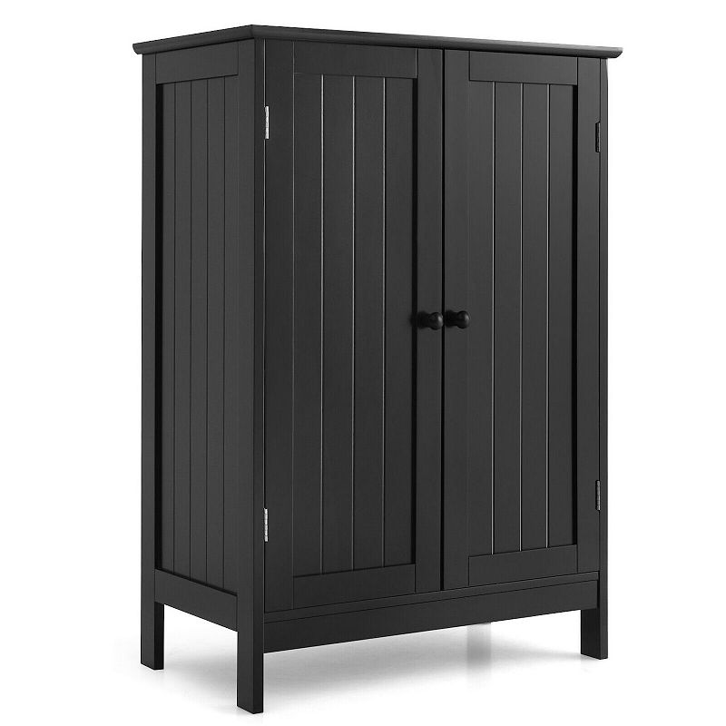 Bathroom Floor Storage Double Door Cupboard Cabinet