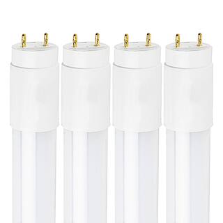 LUXRITE 16-Watt 3 ft. Linear T8 LED Tube Light 3000K Soft White Fluorescent Replacement Direct or Ballast Bypass (4-Pack) LR34075-4PK