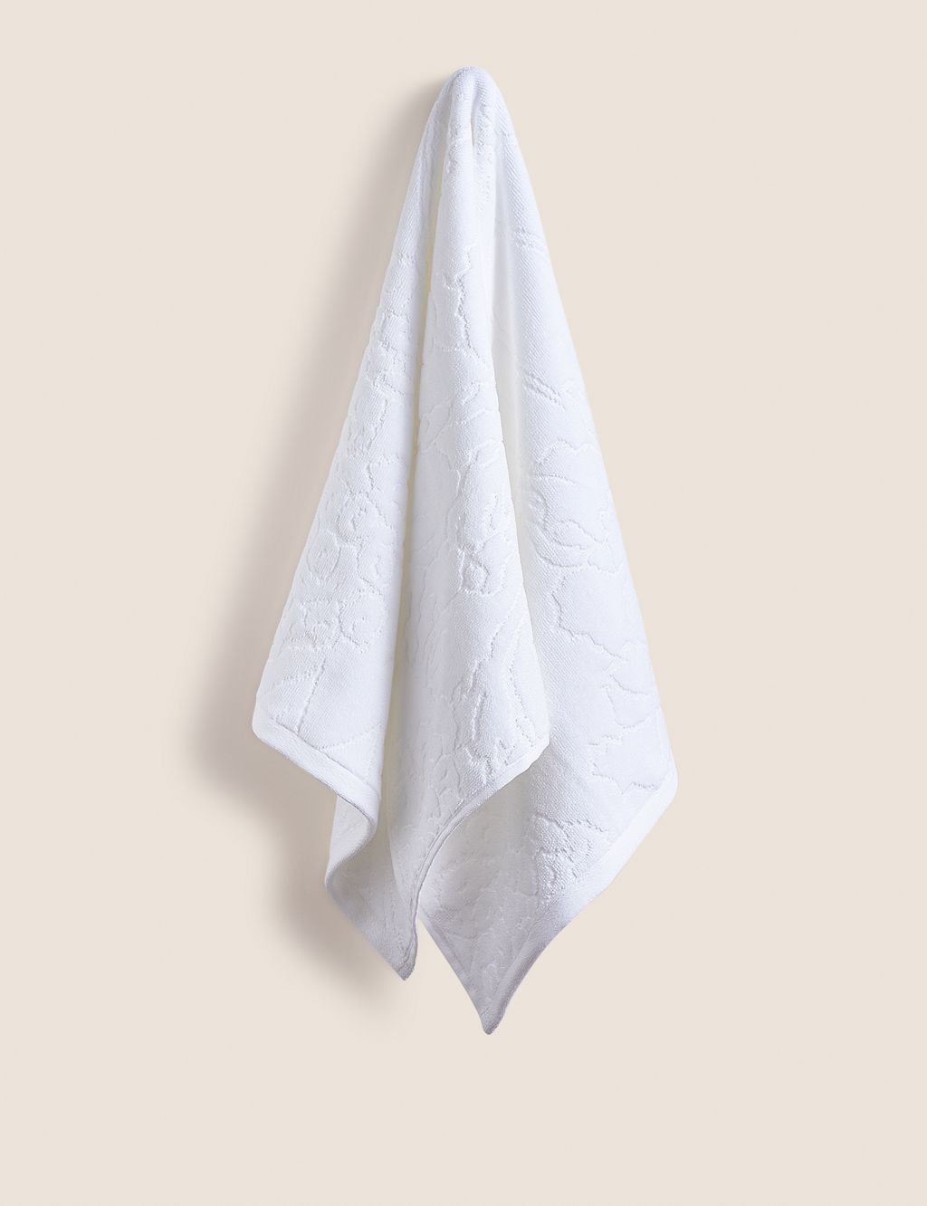 Pure Cotton Linear Floral Towel