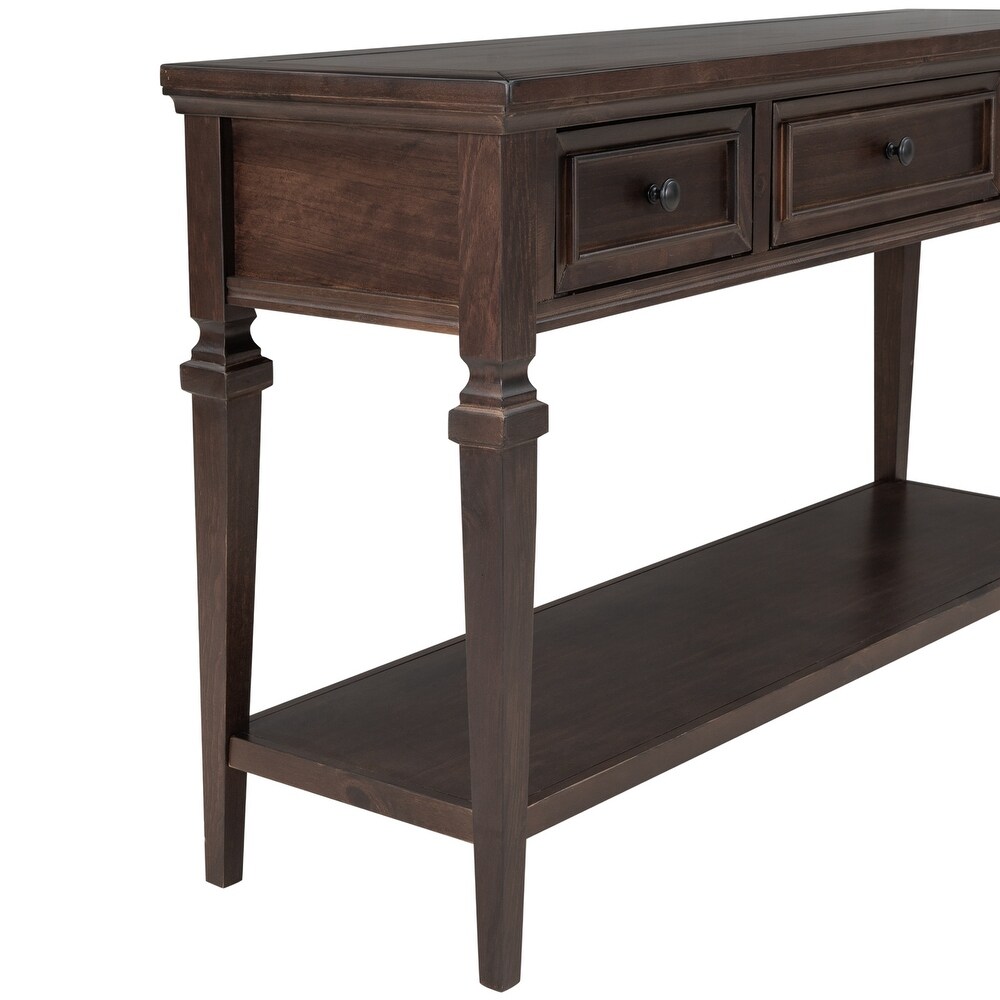 Classic Retro Style Console Table with Three Top Drawers