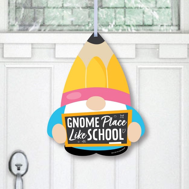 Big Dot Of Happiness School Gnomes Hanging Porch Teacher And Classroom Outdoor Decorations Front Door Decor 1 Piece Sign