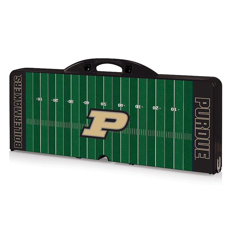 Picnic Time Purdue Boilermakers Picnic Table Portable Folding Table with Seats