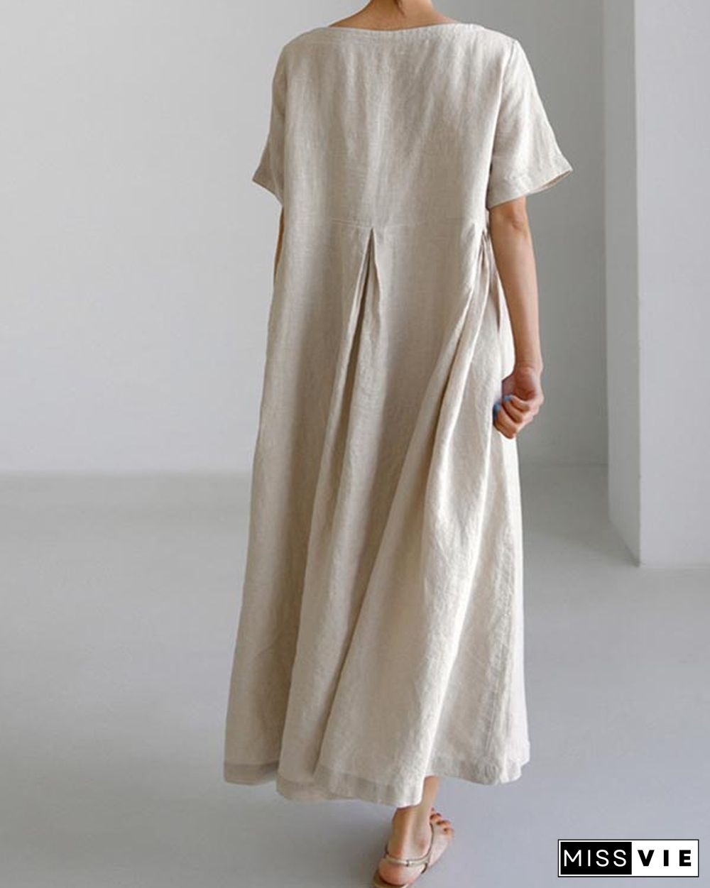 Casual Loose Cotton Dress