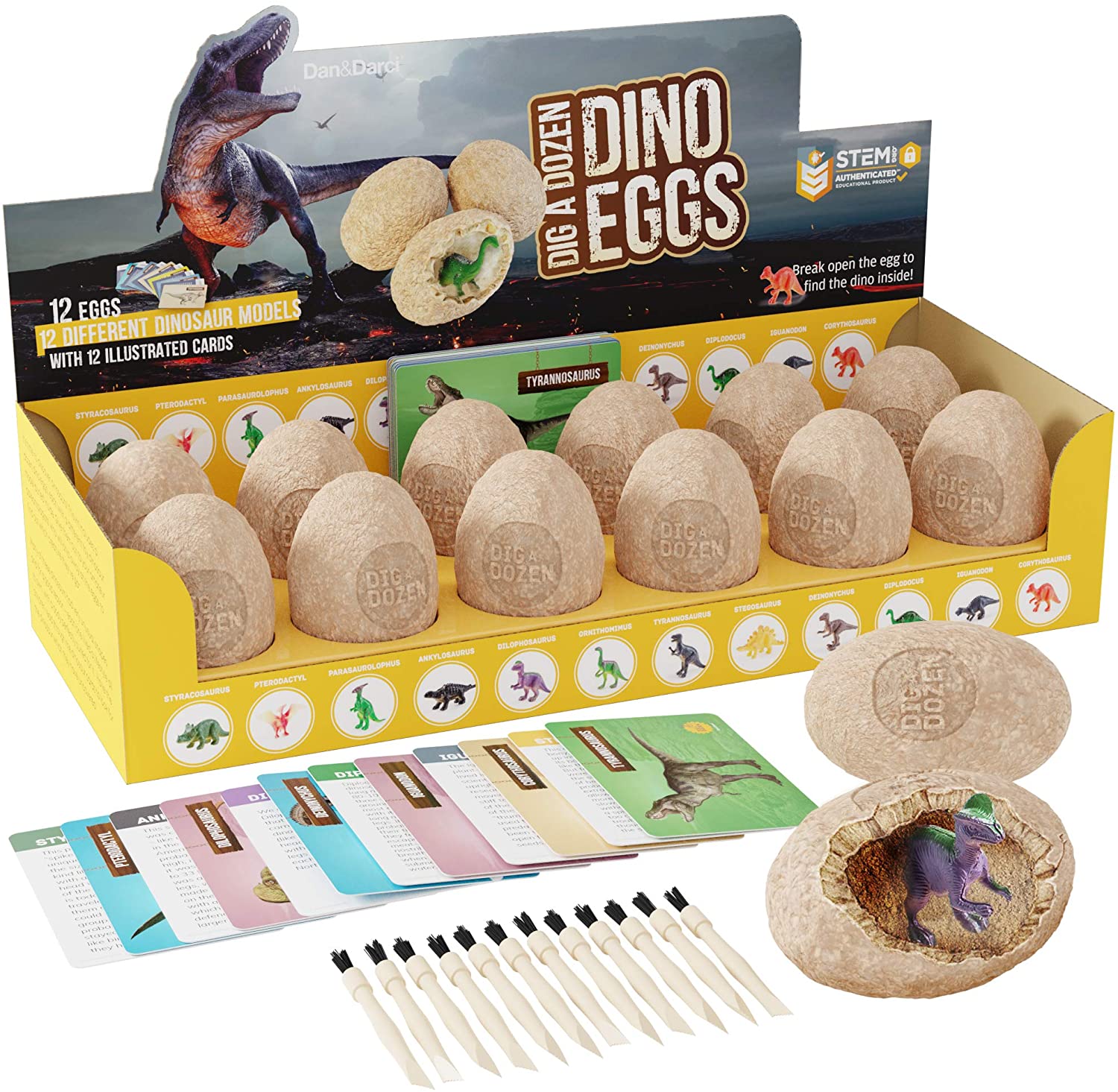 Dig a Dozen Dino Egg Dig Kit - Easter Egg Dinosaur Toys