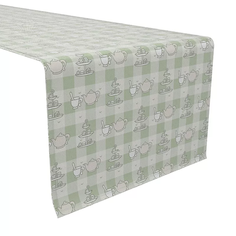 Table Runner， 100% Cotton， 16x90， Tea Time Plaid