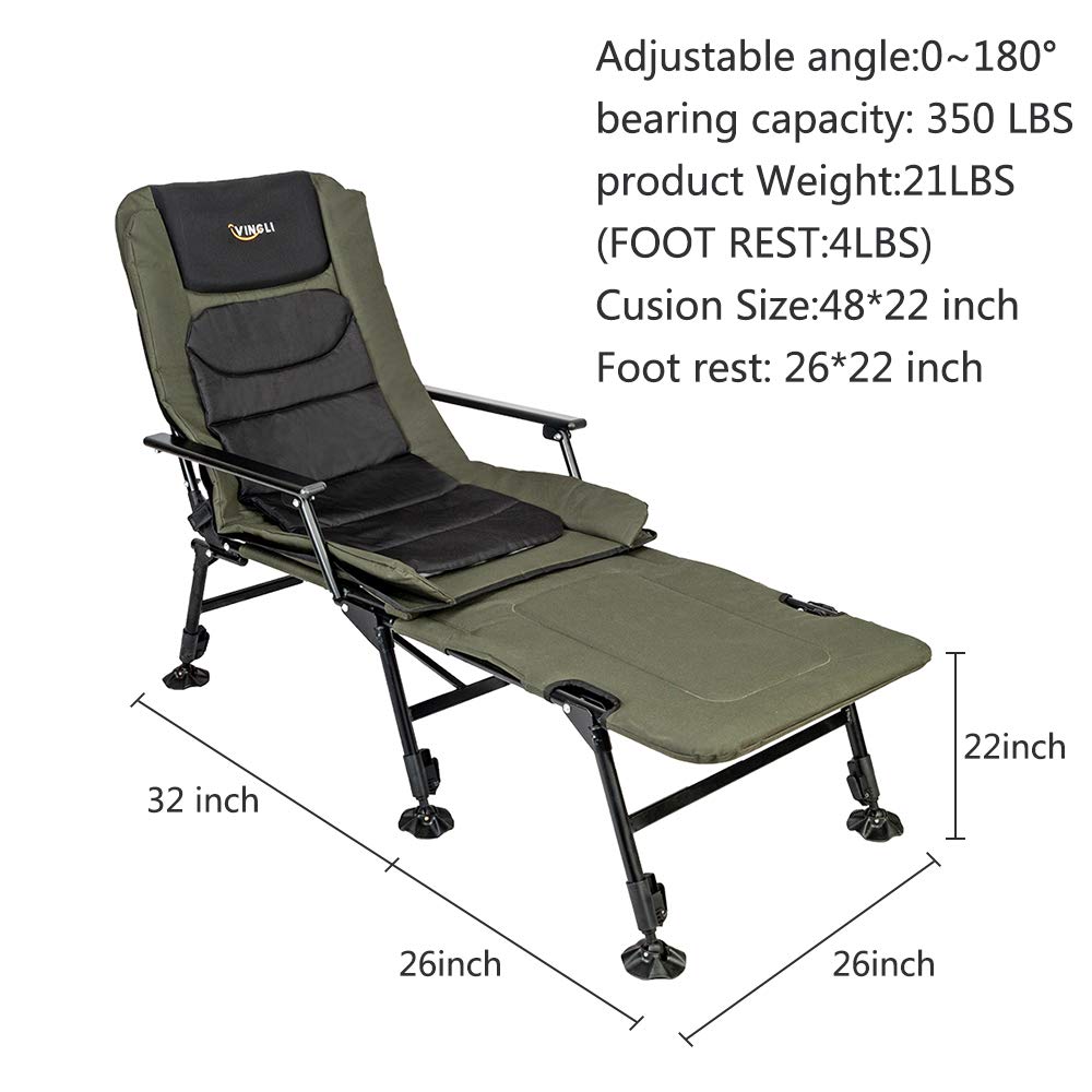 Folding Fishing Chair Plus Foot Rest Attachment