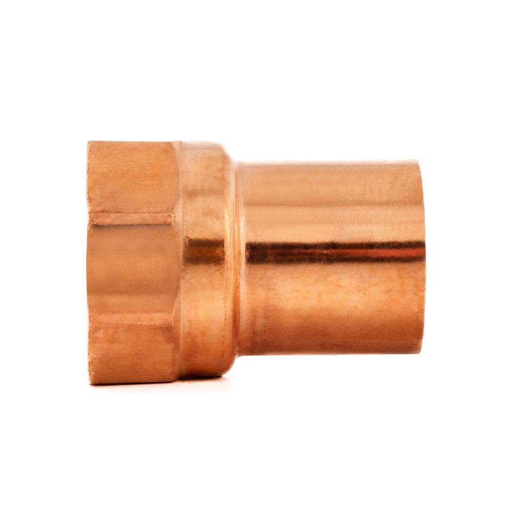 Everbilt 34 in. Copper Pressure Cup x FPT Female Adapter Fitting W 01246EB