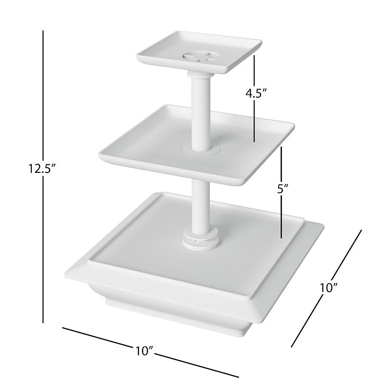 Chef Buddy 3-Tier Square Cupcake Stand