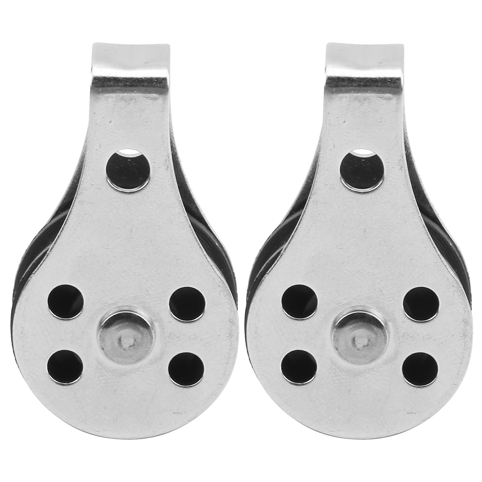 2pcs 25mm Stainless Steel Bearing Wheel Pulley Tools Ship Yacht Marine Accessories