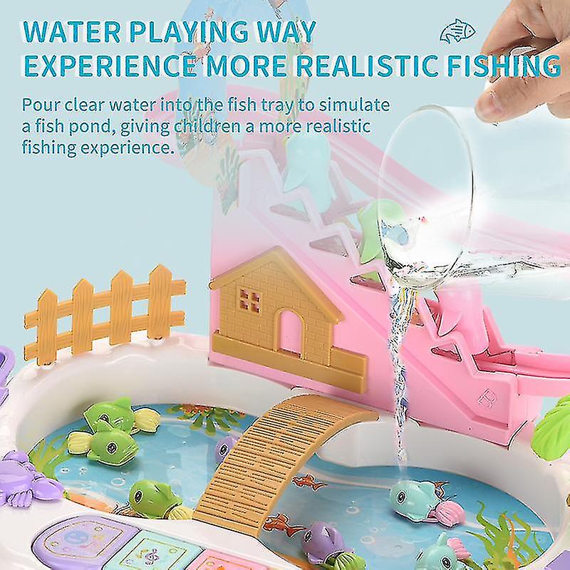 Children's Electric Multifunctional Magnetic Slide Fishing Amusement Park Toys