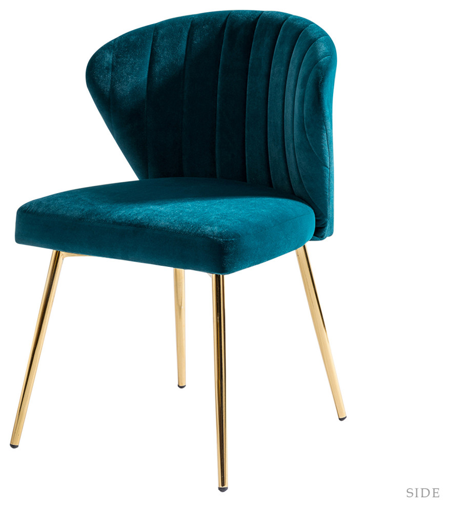 The Audrey Velvet Dining Chair  Set of 2   Midcentury   Dining Chairs   by Karat Home  Houzz