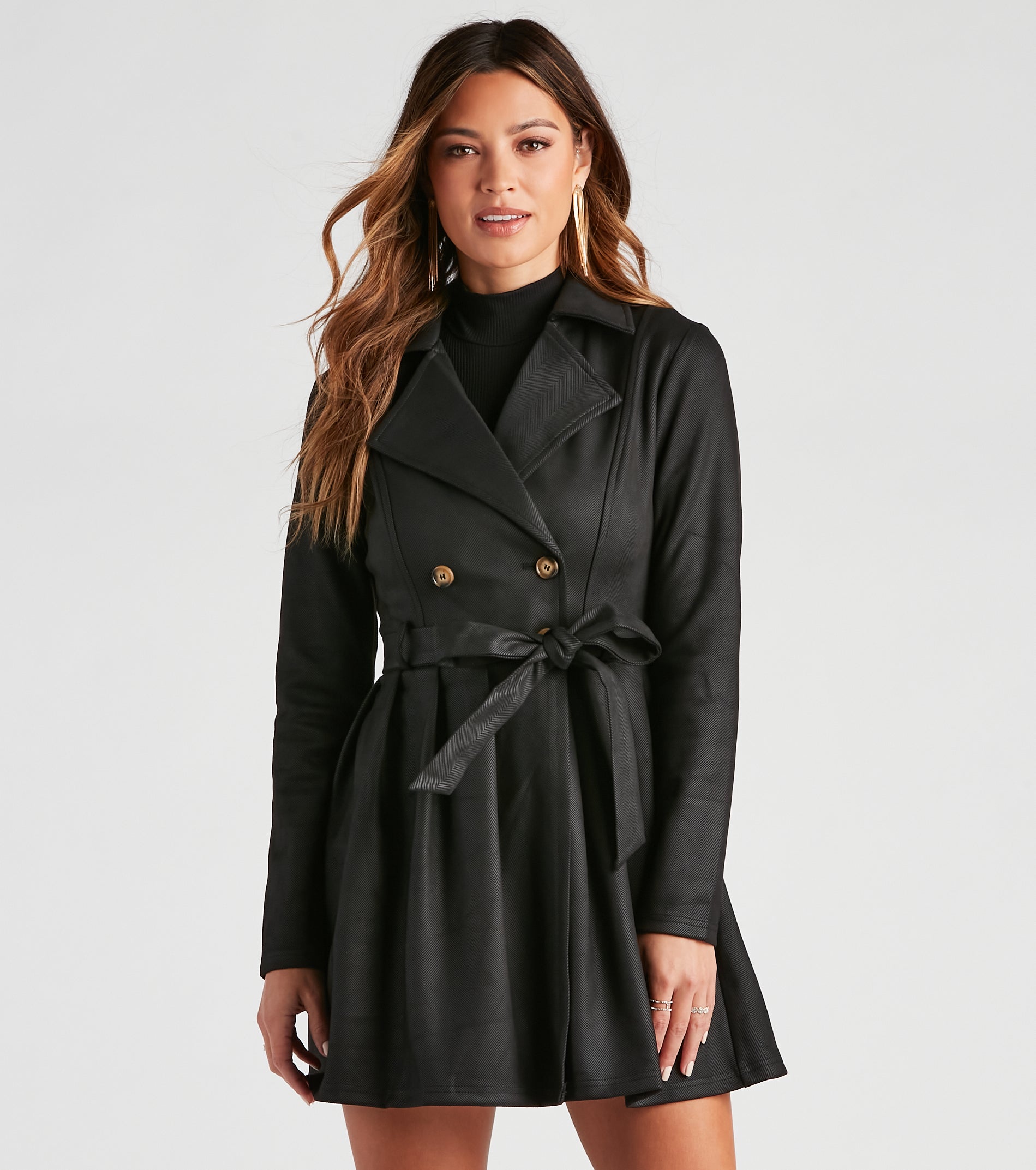 Poised And Polished Belted Trench