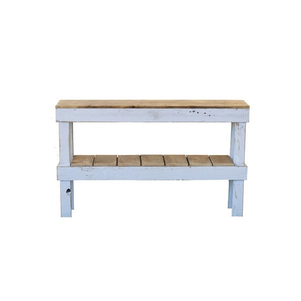 White Combo Double Tier Console