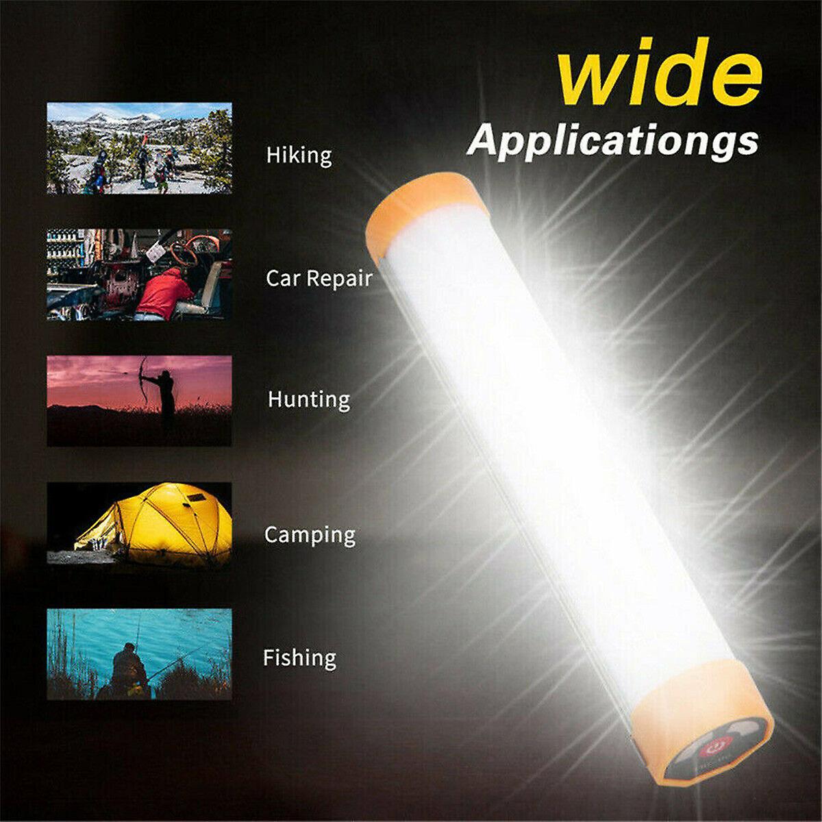 Magnetic Led Work Light Flashlight Torch Lamp Camping Hiking Usb Rechargeable Uk W12345307