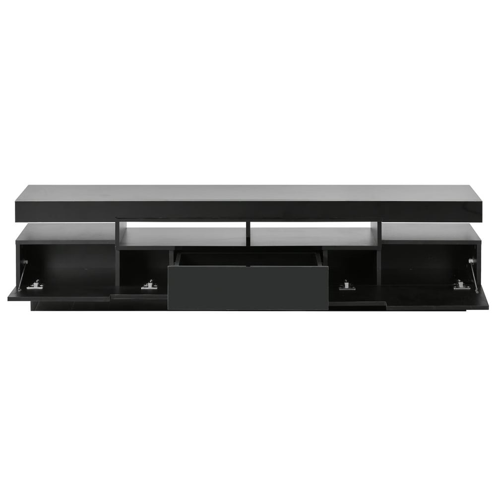 Merax Modern TV Stand with 4 Open Shelves for 75 Inch