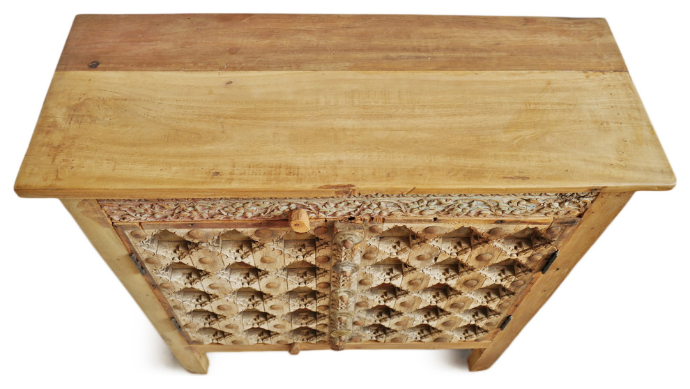 Consigned Amita Rustic Old Door Side Cabinet   Mediterranean   Accent Chests And Cabinets   by Design Mix Furniture  Houzz