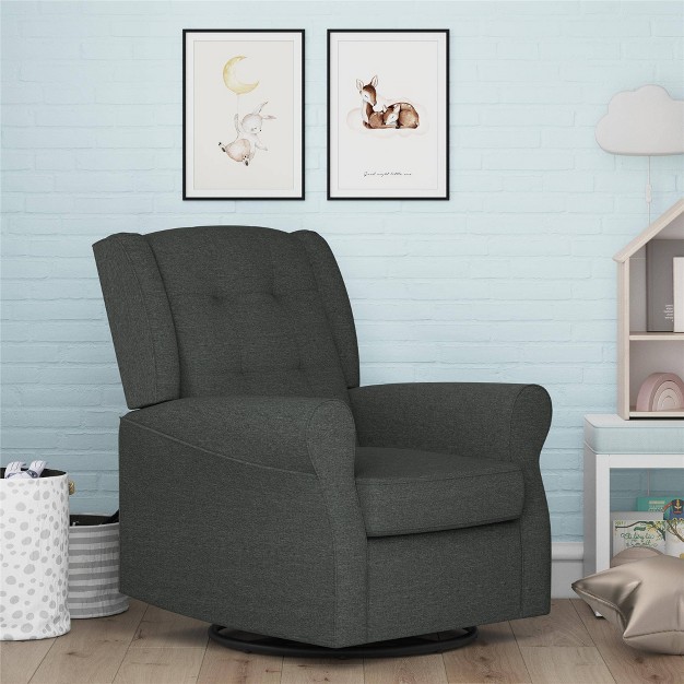 Baby Relax Eden Nursery Tufted Wingback Gliding Chair