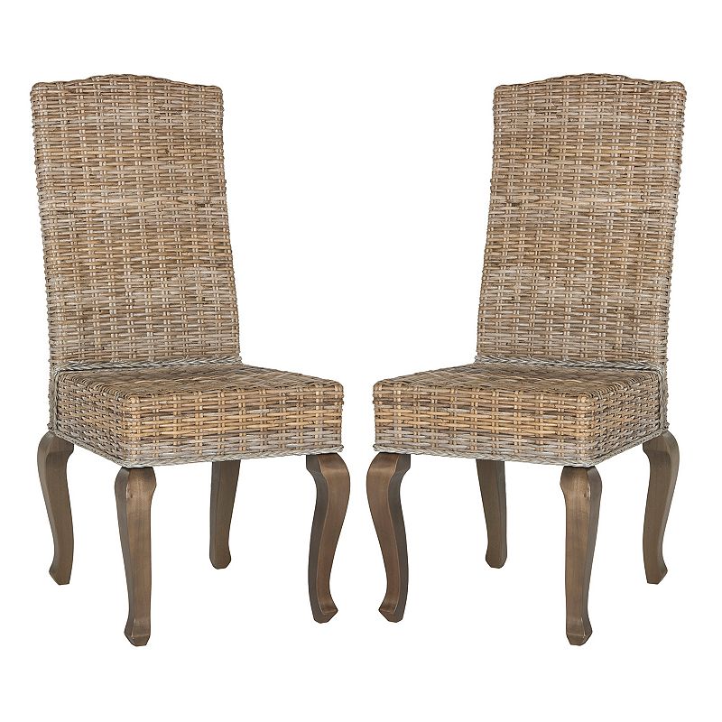 Safavieh Milos Wicker Dining Chair 2-piece Set