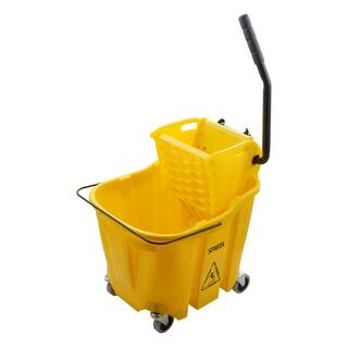 Sparta 8.75 gal. Yellow Polypropylene Mop Bucket with Wringer 8690404