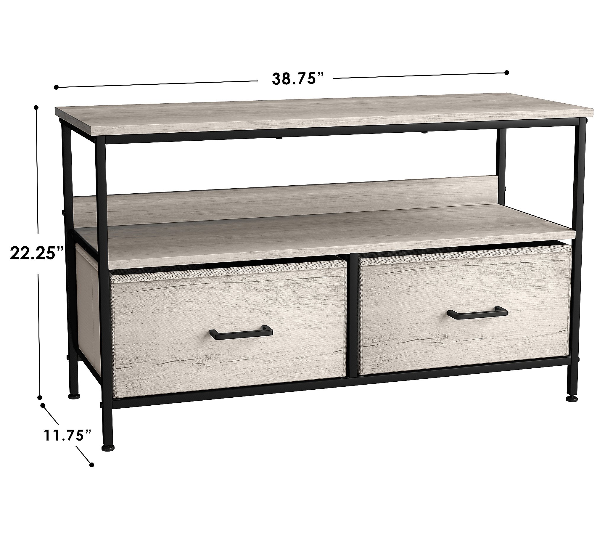 Sorbus TV Stand Dresser with 2 Faux-Wood Drawer s